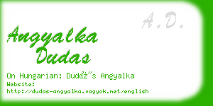 angyalka dudas business card